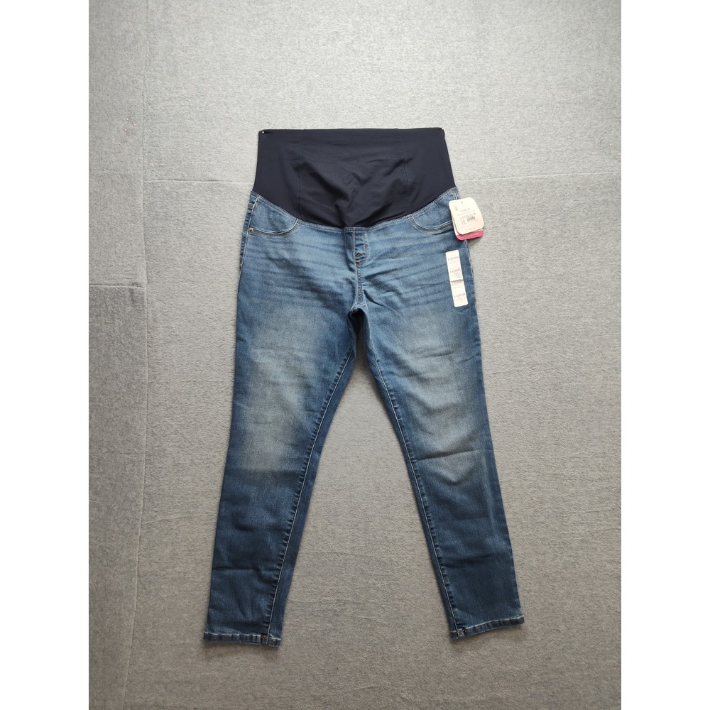Isabel Maternity‎ Women Denim Jeans 14/32R Blue Pull On Over The Belly Casual